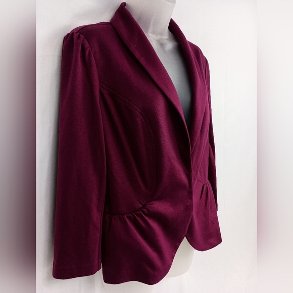 2/$30 ELLE Elegant Purple Maroon Merlo Blazer Preppy Clueless Dopamine(#1,255) - Picture 6 of 9